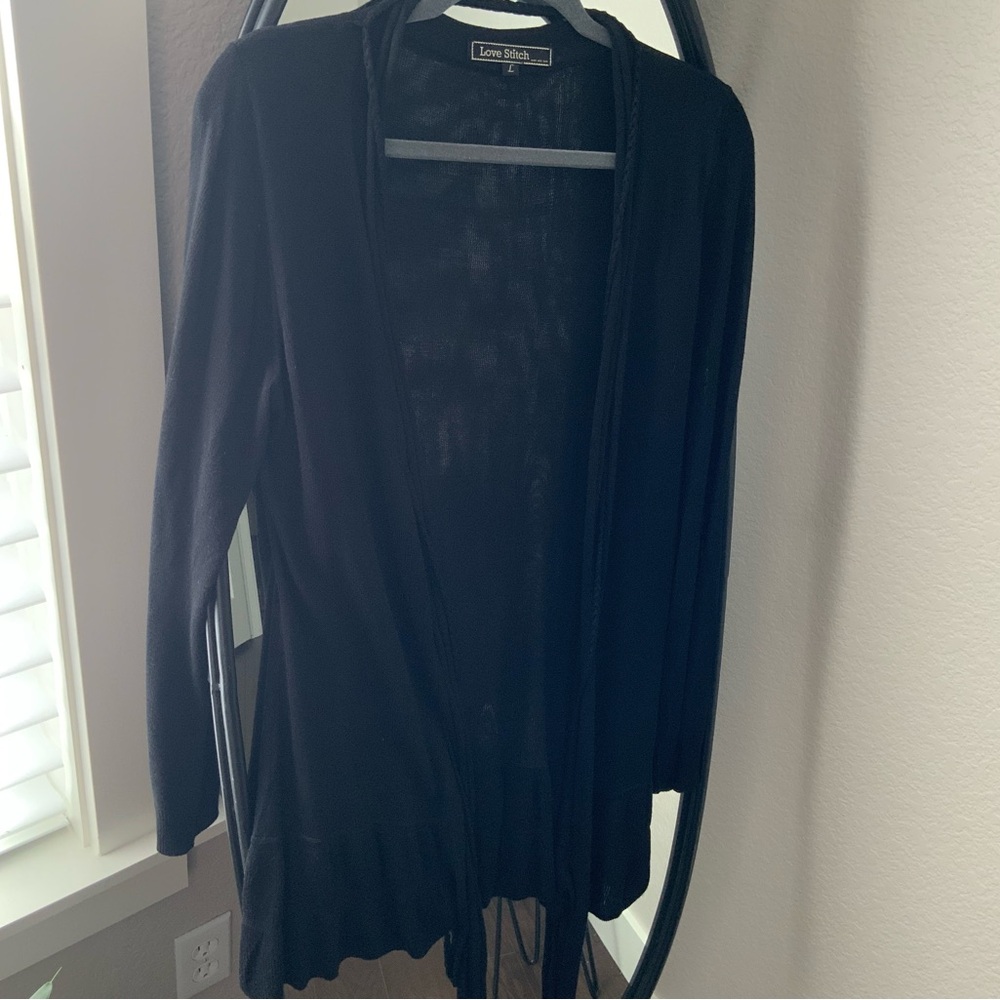 Light weight black cardigan.
